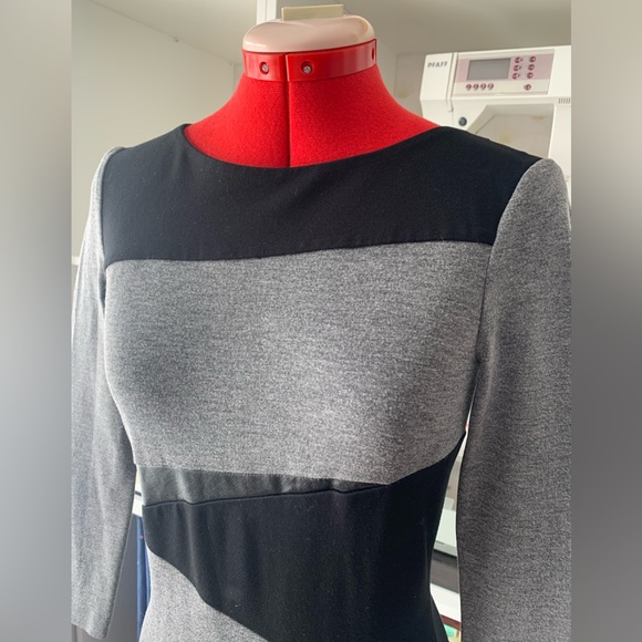 DKNYC Colour blocked faux leather dress - Picture 2 of 3